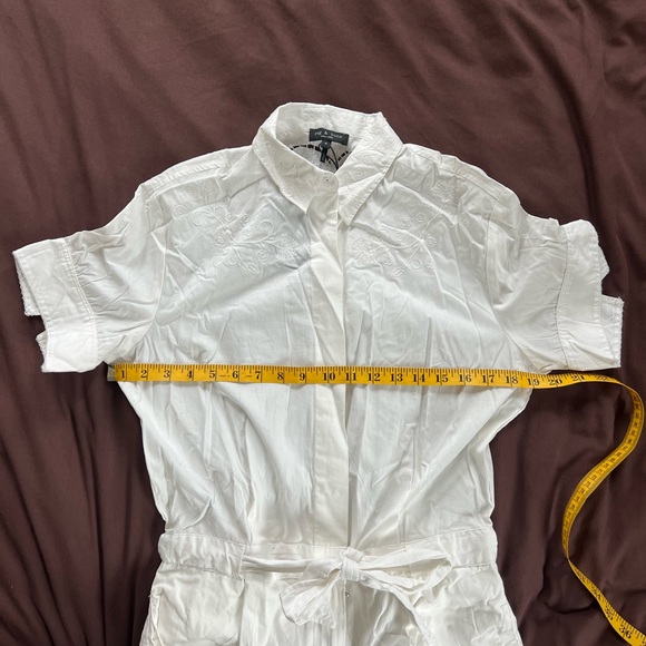 rag & bone White Embroidered Button-Up Romper - Picture 6 of 16